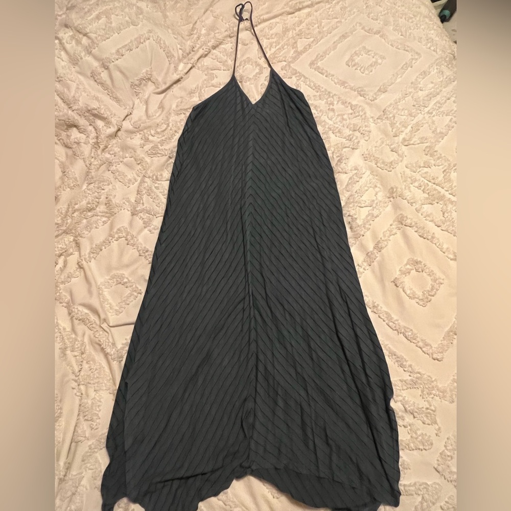 Splendid Charcoal Backless Maxi Dress